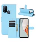 For OnePlus Nord N100 Litchi Texture Horizontal Flip Protective Case with Holder & Card Slots & Wallet(Blue)