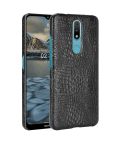 For Nokia 2.4 Shockproof Crocodile Texture PC + PU Case(Black)