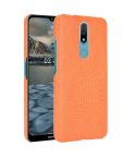 For Nokia 2.4 Shockproof Crocodile Texture PC + PU Case(Orange)