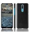 For Nokia 2.4 Shockproof Litchi Texture PC + PU Case(Black)