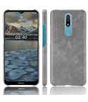For Nokia 2.4 Shockproof Litchi Texture PC + PU Case(Gray)