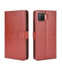 For OPPO F17 / A73 2020 Retro Crazy Horse Texture Horizontal Flip Leather Case with Holder & Card Slots & Photo Frame(Brown)