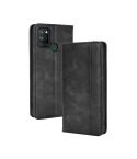 For OPPO Realme C17/ Realme 7i Magnetic Buckle Retro Crazy Horse Texture Horizontal Flip Leather Case with Holder & Card Slots & Photo Frame(Black)