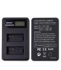 For Canon NB-10L Battery Smart LCD Display USB Dual-Channel Charger