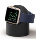 Retro Round Base Silicone Bracket For Apple Watch(Black)