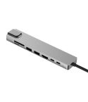Aluminum Alloy 8 in 1 Multi HD USB 3.0 USB-C Hub Adapter Charging SD PD and TF RJ45 Card Reader Adapter for MacBook Pro Air