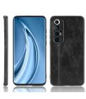 For Xiaomi Mi 10S Shockproof Sewing Cow Pattern Skin PC + PU + TPU Case(Black)