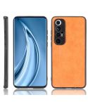 For Xiaomi Mi 10S Shockproof Sewing Cow Pattern Skin PC + PU + TPU Case(Orange)