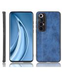 For Xiaomi Mi 10S Shockproof Sewing Cow Pattern Skin PC + PU + TPU Case(Blue)