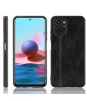 For Xiaomi Redmi Note 10 4G / Note 10S Shockproof Sewing Cow Pattern Skin PC + PU + TPU Case(Black)
