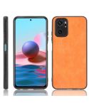 For Xiaomi Redmi Note 10 4G / Note 10S Shockproof Sewing Cow Pattern Skin PC + PU + TPU Case(Orange)
