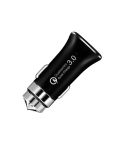 LZ-328 Safety Hammer Type QC3.0 USB  Fast Charging Car Charger(Black)