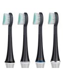 4 PCS Toothbrush Heads and Caps for Mornwell D01/D02 Electric Toothbrushes(Black D902)