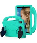 For Huawei MatePad 10.4 EVA Material Children Flat Anti Falling Cover Protective Shell with Thumb Bracket (Glacier Green)
