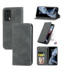 For Meizu 18 Retro Skin Feel Business Magnetic Horizontal Flip Leather Case With Holder & Card Slots & Wallet & Photo Frame(Gray)