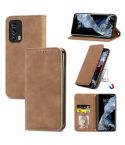 For Meizu 18 Retro Skin Feel Business Magnetic Horizontal Flip Leather Case With Holder & Card Slots & Wallet & Photo Frame(Brown)