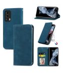 For Meizu 18 Retro Skin Feel Business Magnetic Horizontal Flip Leather Case With Holder & Card Slots & Wallet & Photo Frame(Blue)