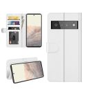 For Google Pixel 6 Pro R64 Texture Single Horizontal Flip Protective Case with Holder & Card Slots & Wallet& Photo Frame(White)