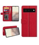 For Google Pixel 6 R64 Texture Single Horizontal Flip Protective Case with Holder & Card Slots & Wallet& Photo Frame(Red)