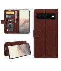 For Google Pixel 6 R64 Texture Single Horizontal Flip Protective Case with Holder & Card Slots & Wallet& Photo Frame(Brown)