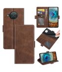For Nokia X10/X20 Dual-side Magnetic Buckle Horizontal Flip Leather Case with Holder & Card Slots & Wallet(Brown)