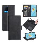 For OPPO A54 4G Dual-side Magnetic Buckle Horizontal Flip Leather Case with Holder & Card Slots & Wallet(Black)