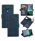 For Nokia 1.4 Dual-side Magnetic Buckle Horizontal Flip Leather Case with Holder & Card Slots & Wallet(Dark Blue)