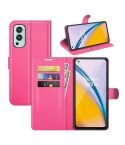 For OnePlus Nord 2 5G Litchi Texture Horizontal Flip Protective Case with Holder & Card Slots & Wallet(Rose Red)