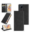 For OPPO Realme C11 2021 Retro-skin Business Magnetic Suction Leather Case with Holder & Card Slots & Wallet(Black)
