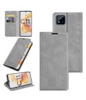 For OPPO Realme C11 2021 Retro-skin Business Magnetic Suction Leather Case with Holder & Card Slots & Wallet(Grey)