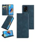 For OPPO F19 / A74 4G Retro-skin Business Magnetic Suction Leather Case with Holder & Card Slots & Wallet(Dark Blue)