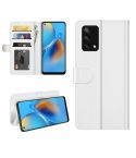 For OPPO F19 / A74 4G R64 Texture Single Horizontal Flip Protective Case with Holder & Card Slots & Wallet& Photo Frame(White)