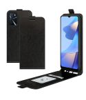 For OPPO A16 R64 Texture Single Horizontal Flip Protective Case with Holder & Card Slots & Wallet& Photo Frame(Black)