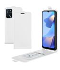 For OPPO A16 R64 Texture Single Horizontal Flip Protective Case with Holder & Card Slots & Wallet& Photo Frame(White)