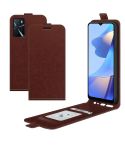 For OPPO A16 R64 Texture Single Horizontal Flip Protective Case with Holder & Card Slots & Wallet& Photo Frame(Brown)