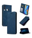Retro Skin Feel Business Magnetic Horizontal Flip Leather Case for Huawei P30 Lite(Navy Blue)