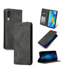 Retro Skin Feel Business Magnetic Horizontal Flip Leather Case for Huawei P30(Dark Gray)