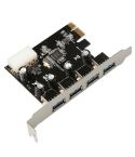 4 Port USB 3.0 Pci Express Expansion Card Pci-E Adapter