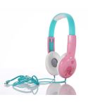 KID101 Portable Cute Children Learning Wired Headphone(Pink Green)