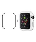 ENKAY Hat-Prince PC Frame + Full Coverage PMMA HD Screen Protector Film For Apple Watch Series 8 / 7 41mm(White)