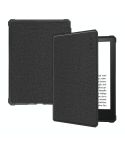 For Amazon Kindle Paperwhite 5 2021 ENKAY Solid Color Denim Texture Horizontal Flip Leather Tablet Case with Sleep / Wake-up Function(Black)
