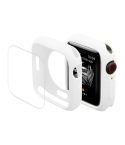 ENKAY Hat-Prince Protective TPU Watch Case + Full Coverage PET Screen Protector Film For Apple Watch Series 8 / 7 41mm(White)
