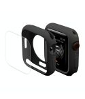 ENKAY Hat-Prince Protective TPU Watch Case + Full Coverage PET Screen Protector Film For Apple Watch Series 8 / 7 41mm(Black)