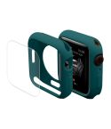 ENKAY Hat-Prince Protective TPU Watch Case + Full Coverage PET Screen Protector Film For Apple Watch Series 8 / 7 41mm(Dark Green)