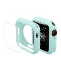 ENKAY Hat-Prince Protective TPU Watch Case + Full Coverage PET Screen Protector Film For Apple Watch Series 8 / 7 41mm(Light Blue)