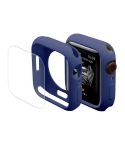 ENKAY Hat-Prince Protective TPU Watch Case + Full Coverage PET Screen Protector Film For Apple Watch Series 8 / 7 41mm(Dark Blue)