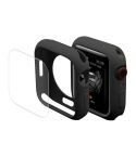 ENKAY Hat-Prince Protective TPU Watch Case + Full Coverage PET Screen Protector Film For Apple Watch Series 8 / 7 45mm(Black)