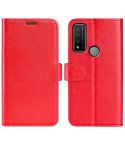 For TCL 20 R 5G R64 Texture Single Horizontal Flip Phone Protective Case with Holder & Card Slots & Wallet& Photo Frame(Red)