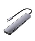 UC902 7-in-1 Multi-function HDMI+SD/TF+USB x 2+Type-C+PD to USB-C / Type-C Aluminum Alloy HUB