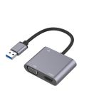 3 in 1 USB to HDMI / VGA / Audio HUB Adapter
